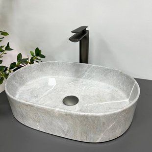 Умивальник (раковина) VBI VERONA 50 GREY STONE GLOSSY накладний