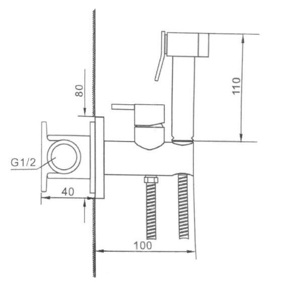 Гігієнічний душ Huber Tratto Evo (TV00795521) TV00795521 фото