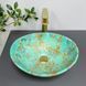 галереї Умивальник (раковина) VBI PARMA MARBLE GREEN MATT накладний - фото 4