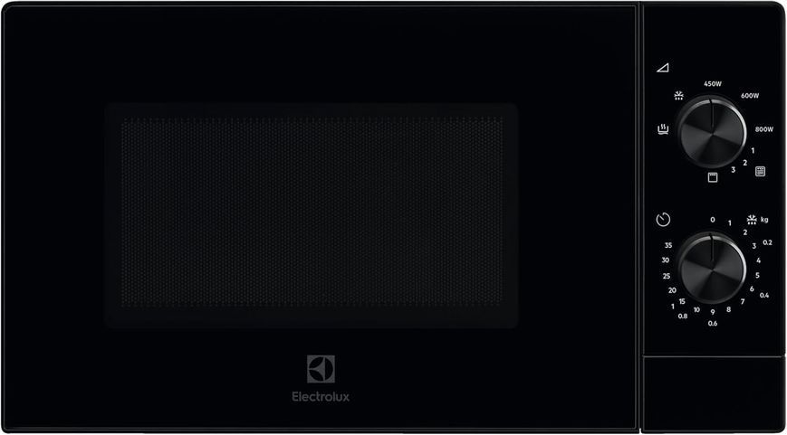 Мікрохвильова піч Electrolux, 20л, мех. керування, 800Вт, гриль, чорний