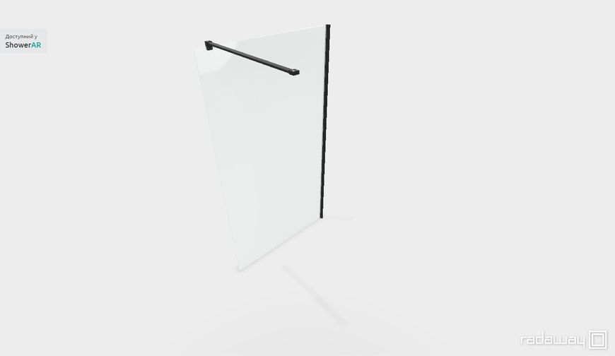 RADAWAY Душова перегородка Nes Black Walk-in II 120 см. скло прозоре 10013120-54-01